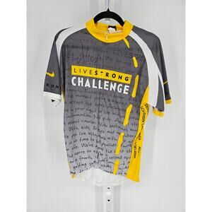 Livestrong Challenge Mens Sz XL Short Sleeve Cycling Jersey 3/4 Zip Up